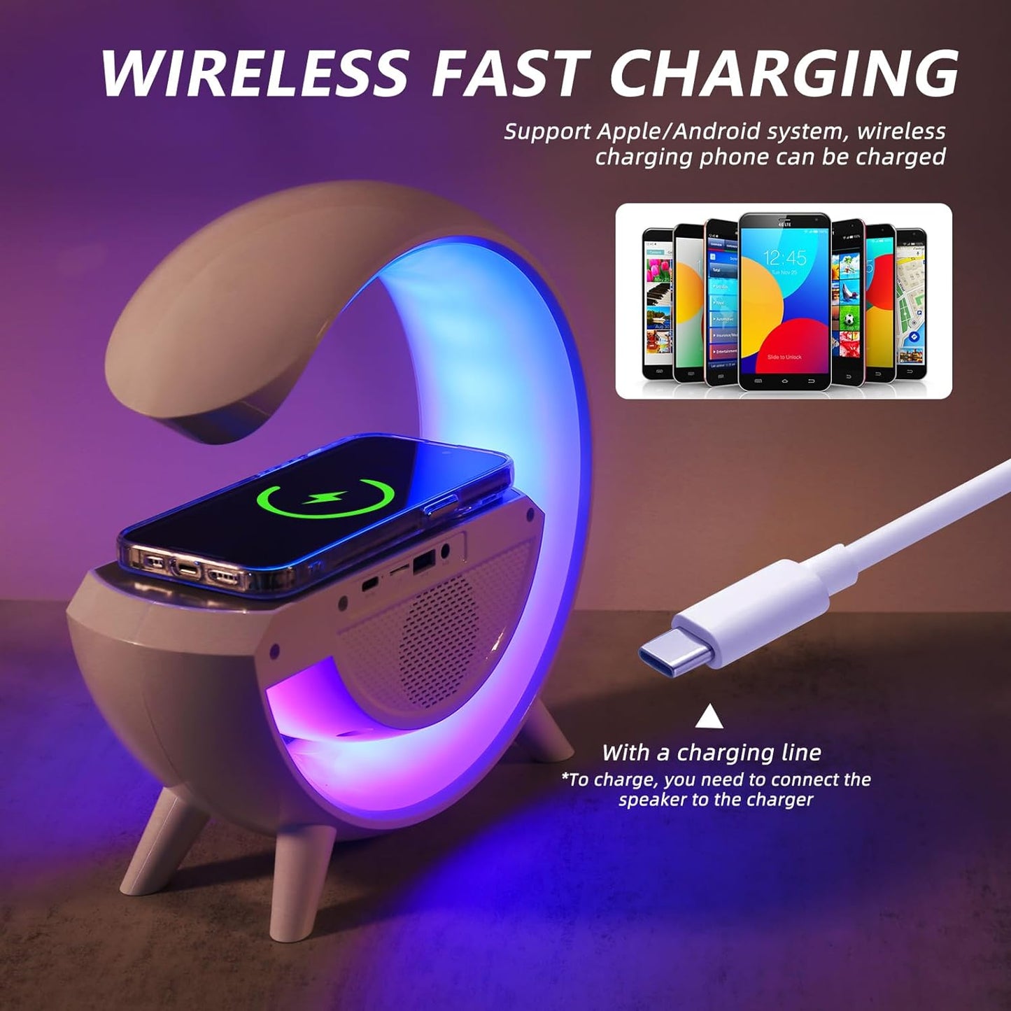 RGB Wireless Charger with Speaker