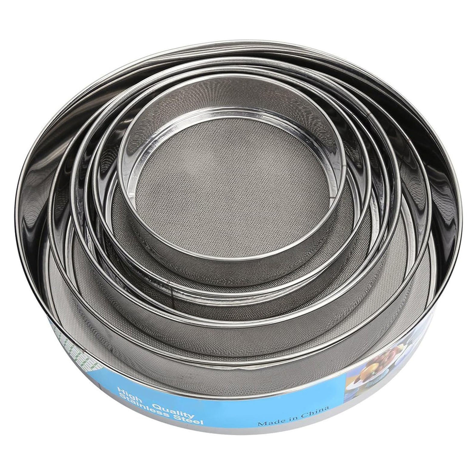 6 pcs Stainless Steel Round Stainer - xoxopk.com