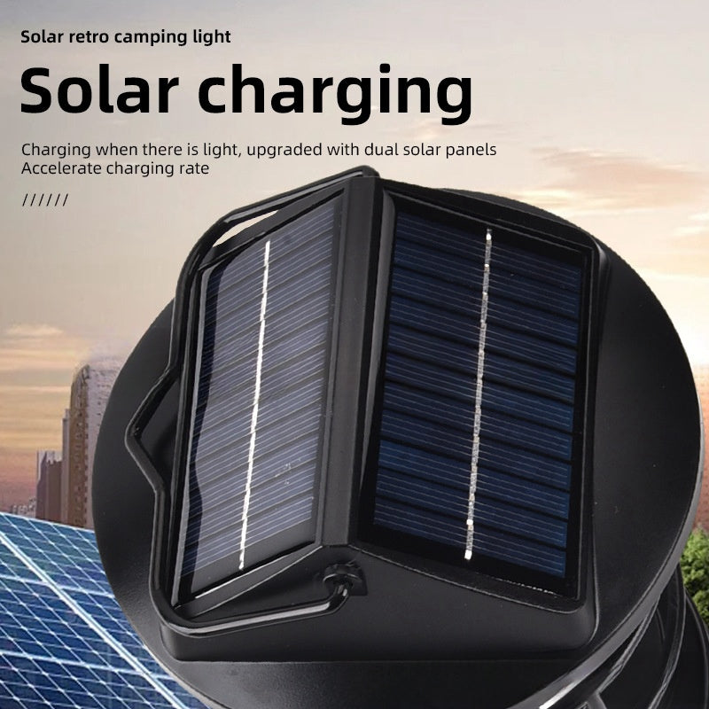 Rechargeable Solar Camping Wall Hanging Waterproof Lamp