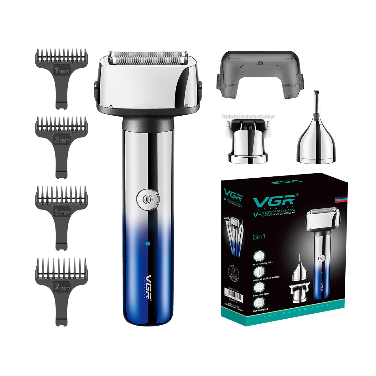 VGR 3 in 1 Professional Hair Trimmer - xoxopk.com