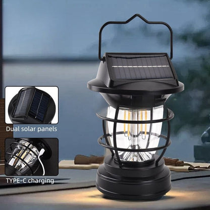 Rechargeable Solar Camping Wall Hanging Waterproof Lamp
