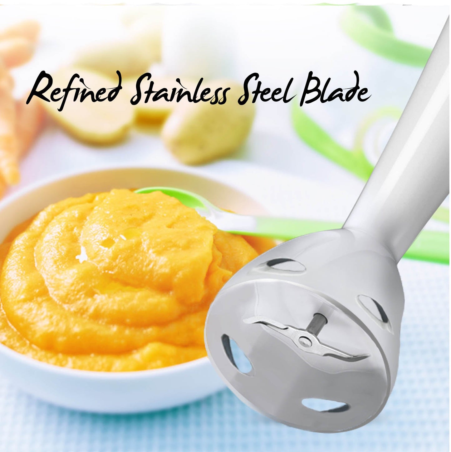 POWERPAC Hand Mixer with Stainless Steel Blade